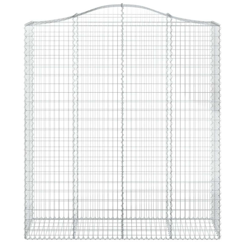 Gabione mit Hochbogen 200x50x220/240 cm Verzinktes Eisen