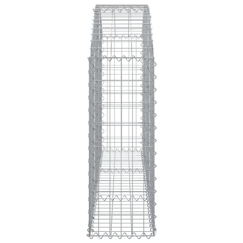 Gabione mit Hochbogen 150x30x80/100 cm Verzinktes Eisen