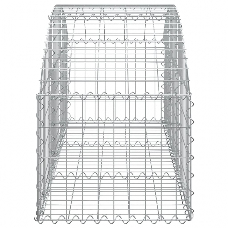 Gabione mit Hochbogen 150x50x40/60 cm Verzinktes Eisen