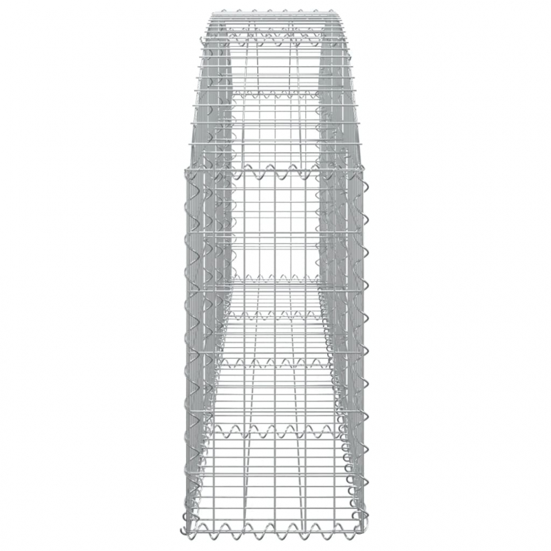 Gabione mit Hochbogen 200x30x60/80 cm Verzinktes Eisen