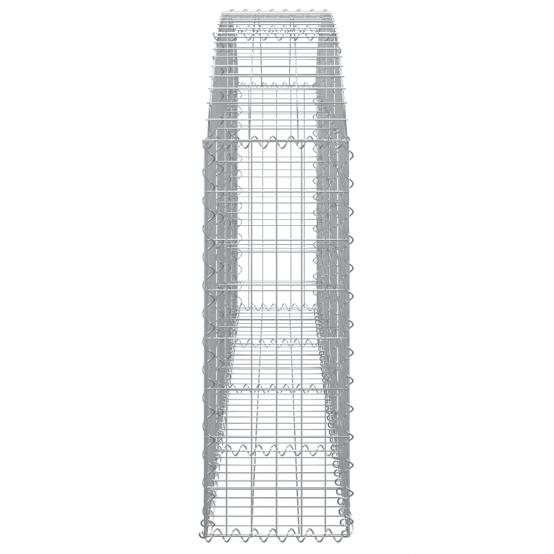 Gabione mit Hochbogen 200x30x80/100 cm Verzinktes Eisen
