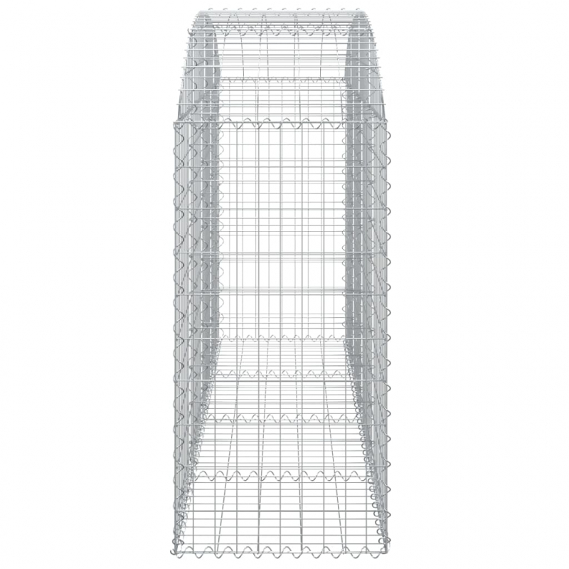 Gabione mit Hochbogen 200x50x100/120 cm Verzinktes Eisen