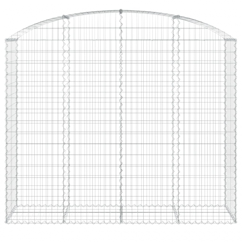 Gabione mit Hochbogen 200x50x160/180 cm Verzinktes Eisen