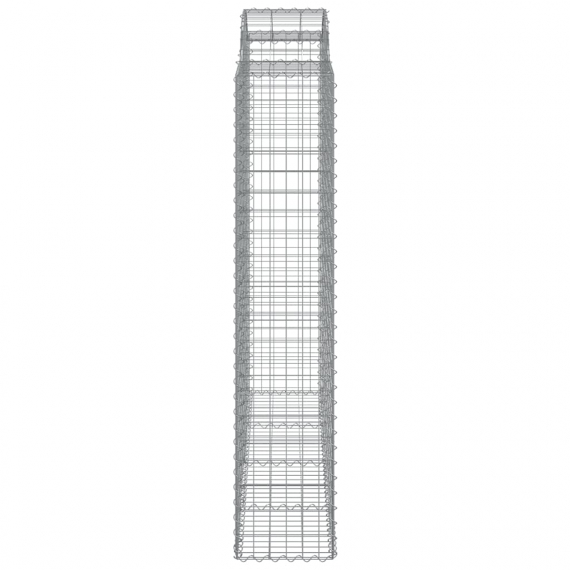 Gabione mit Hochbogen 200x50x200/220 cm Verzinktes Eisen