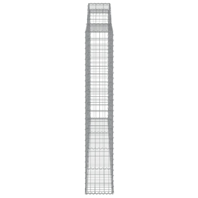 Gabione mit Hochbogen 300x30x180/200 cm Verzinktes Eisen
