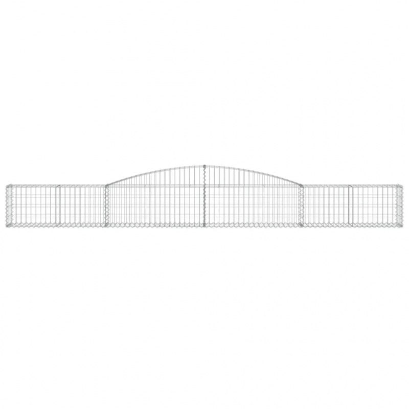 Gabione mit Hochbogen 400x30x40/60 cm Verzinktes Eisen