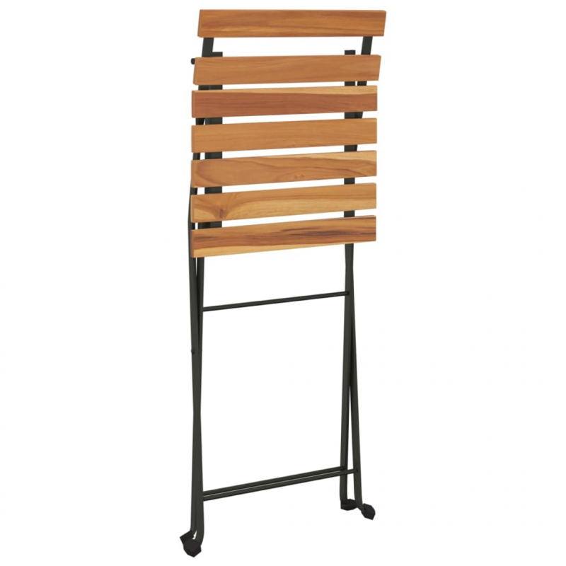Bistrostühle 6 Stk. Klappbar Massivholz Teak und Stahl