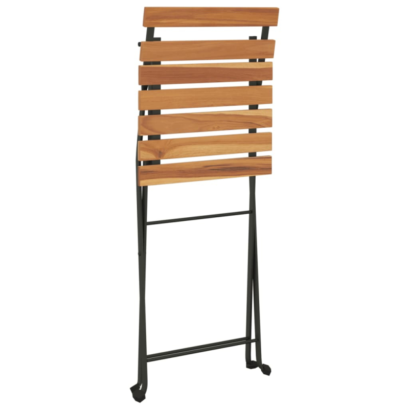 Bistrostühle 8 Stk. Klappbar Massivholz Teak und Stahl