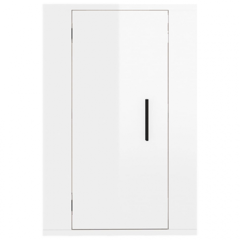 TV-Wandschränke 2 Stk. Hochglanz-Weiß 40x34,5x60 cm