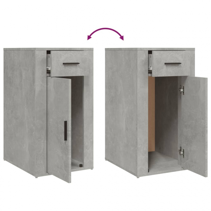 Büroschrank Betongrau 40x49x75 cm Holzwerkstoff