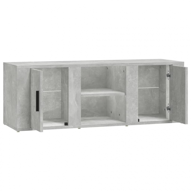 TV-Schrank Betongrau 100x31,5x35 cm Holzwerkstoff