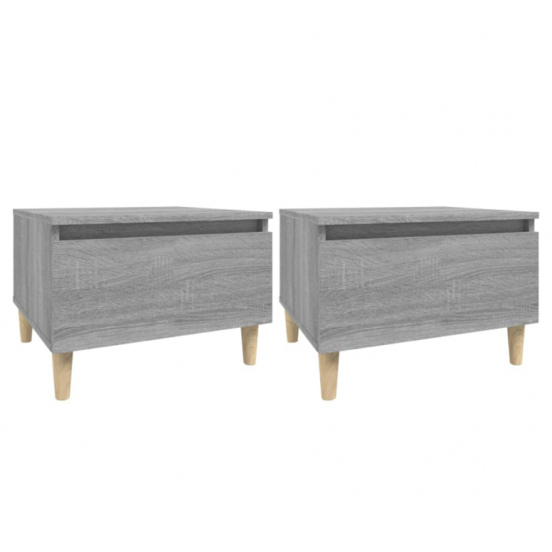 Beistelltische 2 Stk. Grau Sonoma 50x46x35 cm Holzwerkstoff