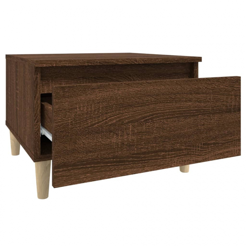 Beistelltische 2 Stk. Braun Eiche 50x46x35 cm Holzwerkstoff