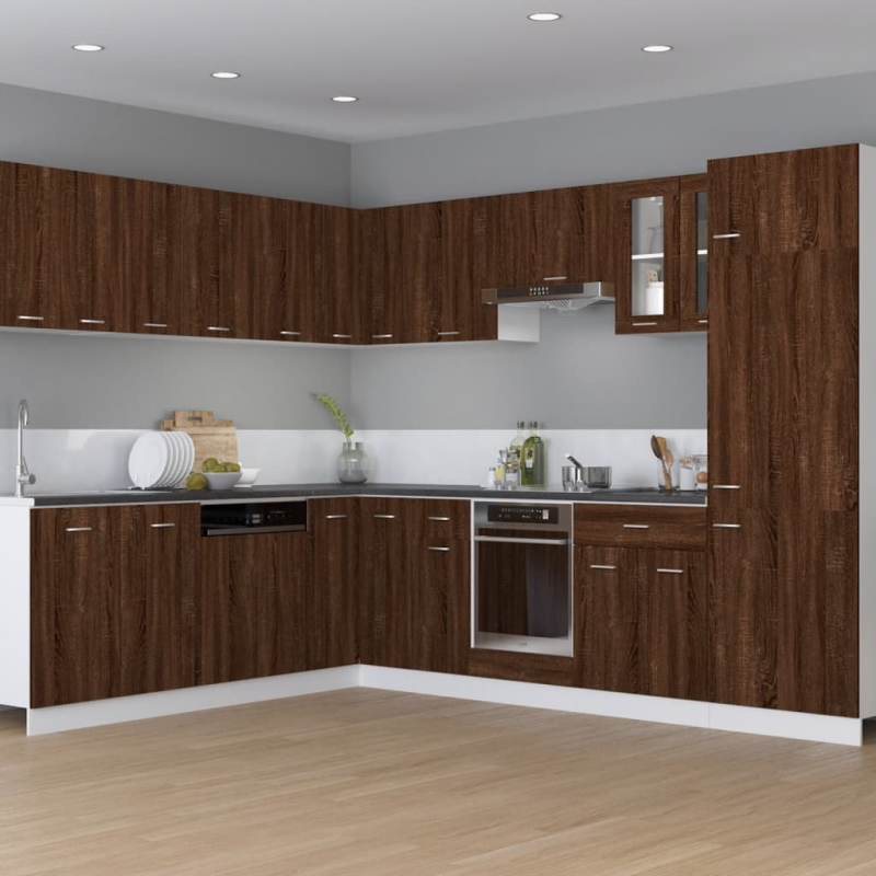 Herdumbauschrank Riga Braun Eichen-Optik 60x46x81,5 cm Holzwerkstoff