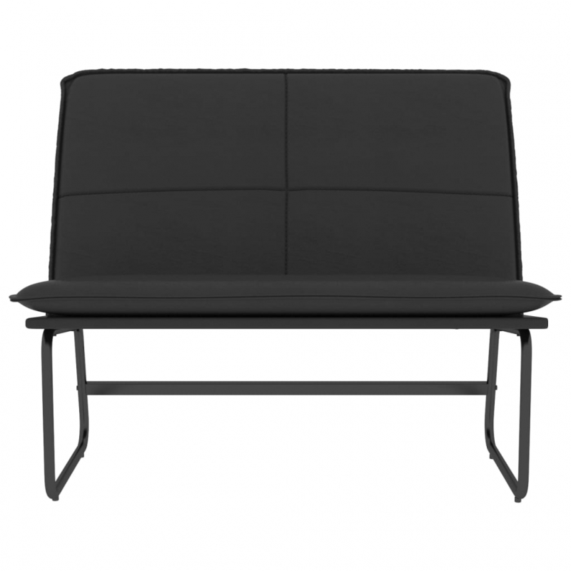 Sitzbank Schwarz 100x75x76 cm Kunstleder