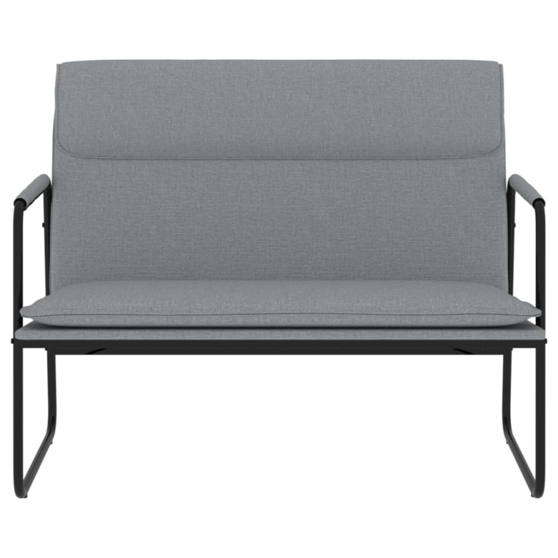 Sitzbank Hellgrau 100x64x80 cm Stoff