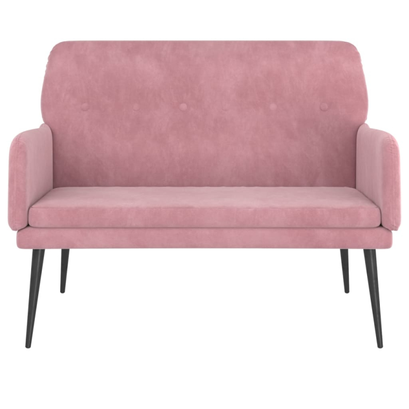 Sitzbank Rosa 108x79x79 cm Samt