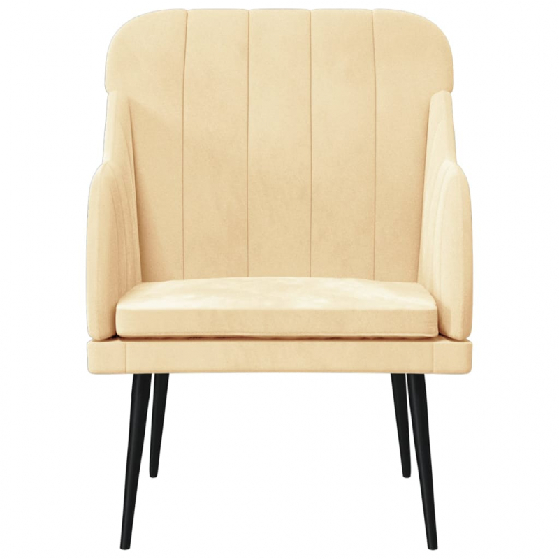 Sessel Creme 63x76x80 cm Samt