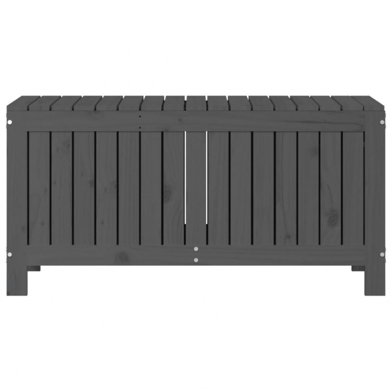 Gartentruhe Grau 108x42,5x54 cm Massivholz Kiefer