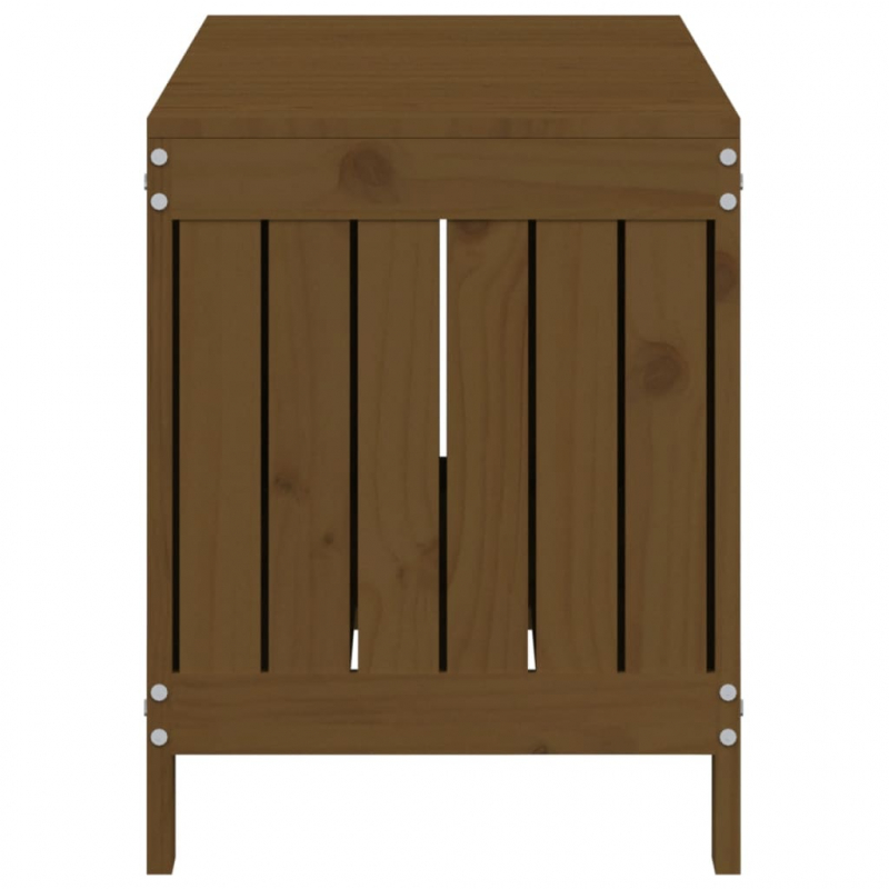 Gartentruhe Honigbraun 108x42,5x54 cm Massivholz Kiefer