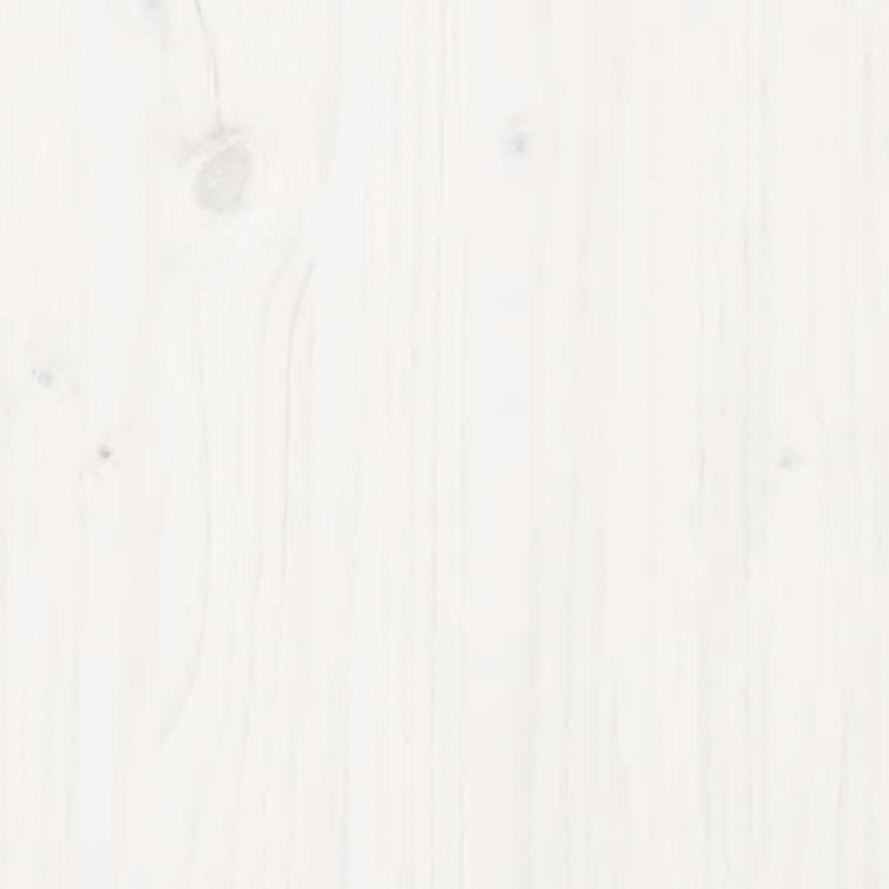Pflanzkübel Weiß 80x80x27 cm Massivholz Kiefer