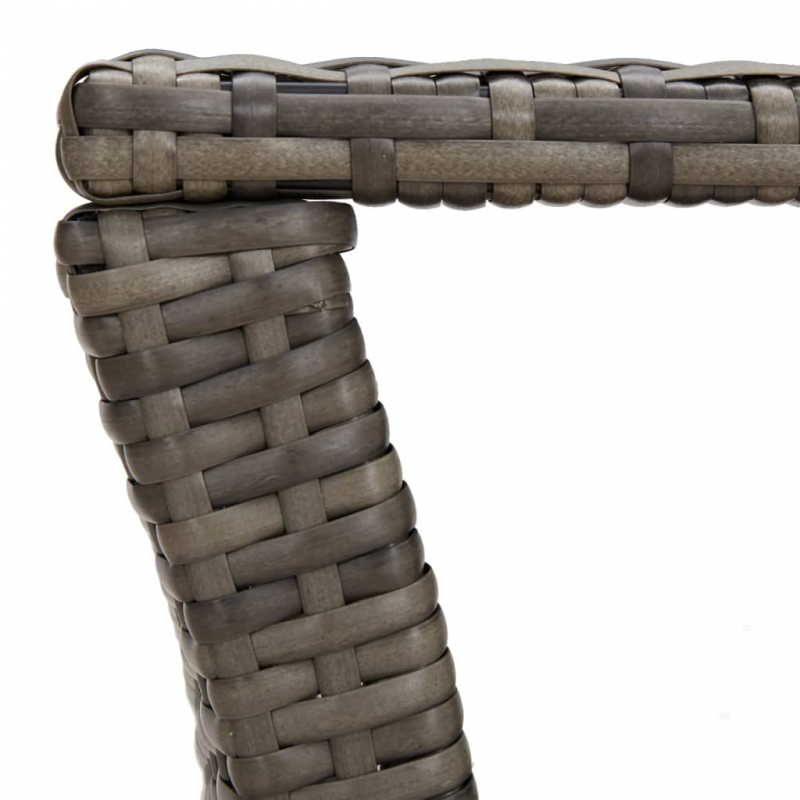 Couchtisch Grau 100x50x40 cm Poly Rattan