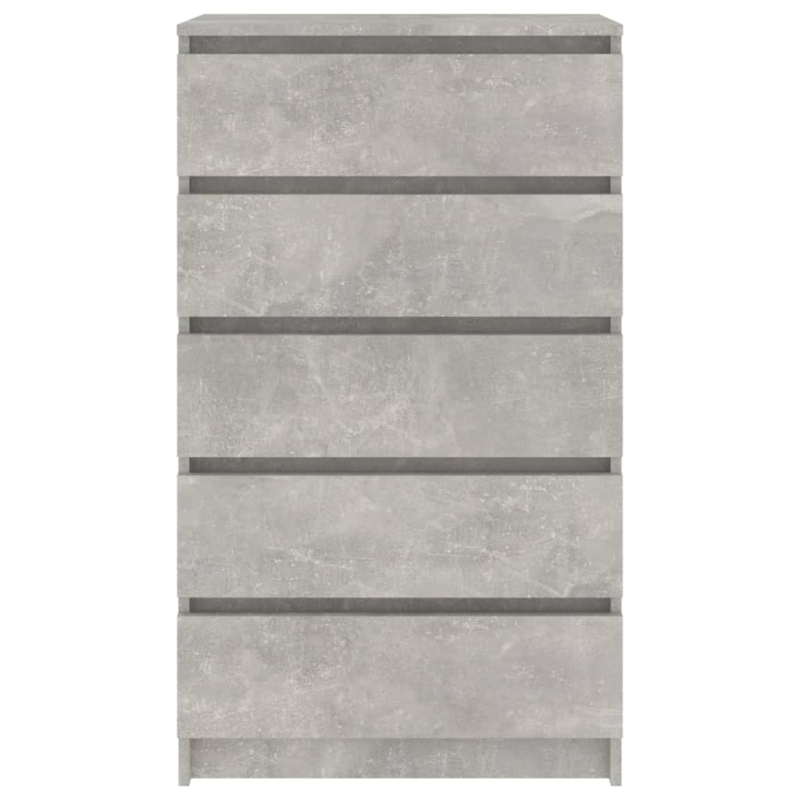 Schubladenschrank Betongrau 60x36x103 cm Holzwerkstoff