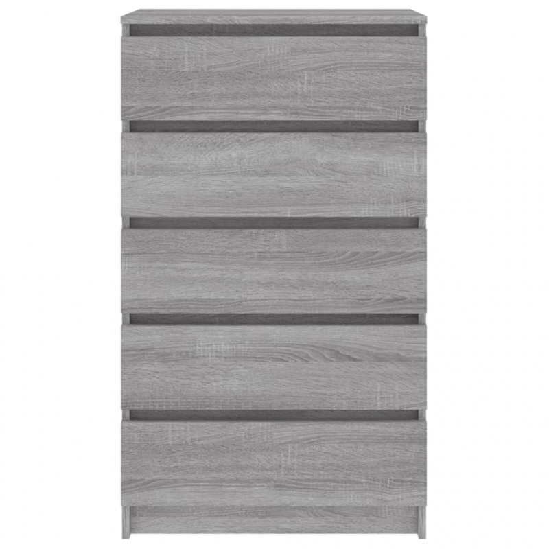 Schubladenschrank Grau Sonoma 60x36x103 cm Holzwerkstoff