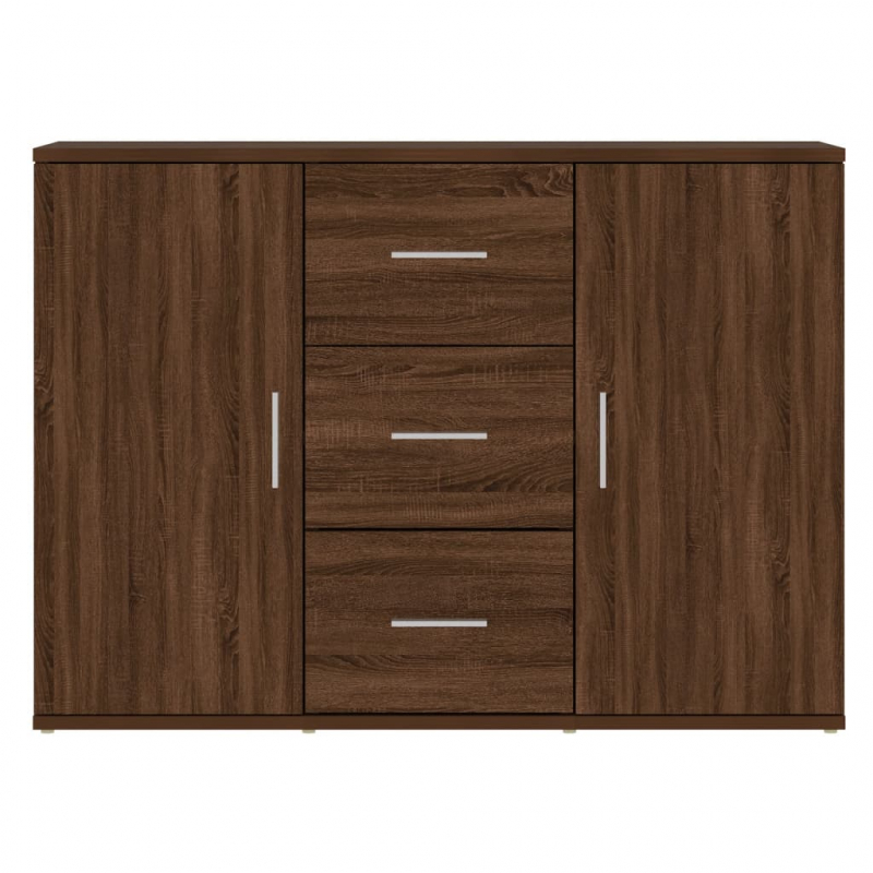 Sideboard Braun Eichen-Optik 91x29,5x65 cm Holzwerkstoff