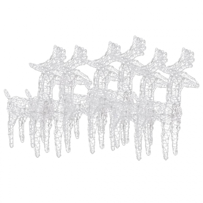 LED-Rentiere 6 Stk. Mehrfarbig 240 LEDs Acryl
