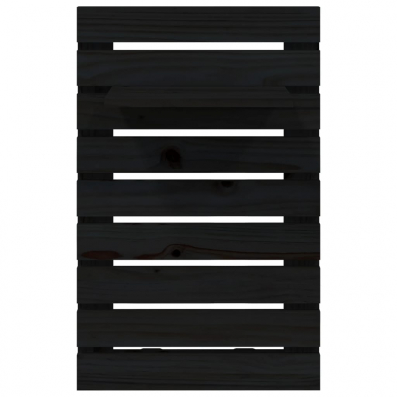 Wand-Nachttische 2 Stk. Schwarz Massivholz Kiefer