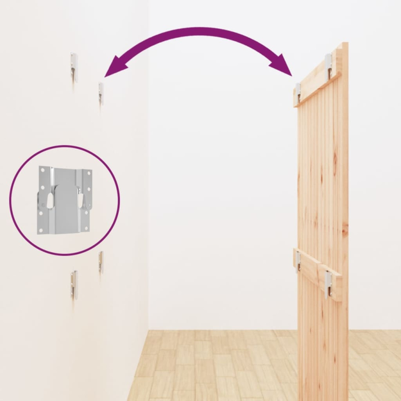 Wand-Kopfteil 82,5x3x110 cm Massivholz Kiefer