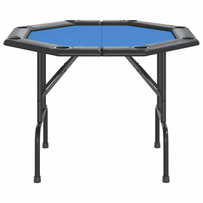 Pokertisch Klappbar 8 Spieler Blau 108x108x75 cm