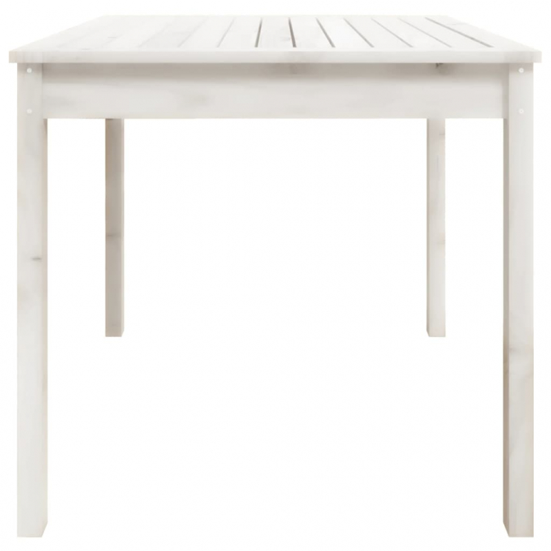 Gartentisch Weiß 82,5x82,5x76 cm Massivholz Kiefer