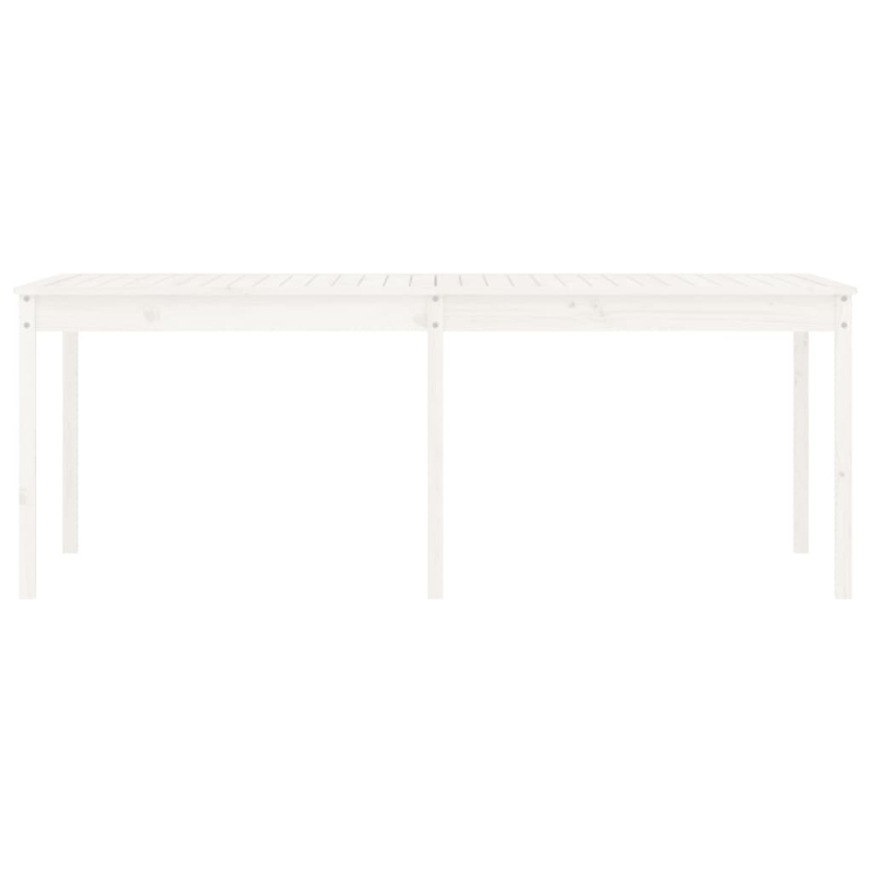 Gartentisch Weiß 203,5x100x76 cm Massivholz Kiefer