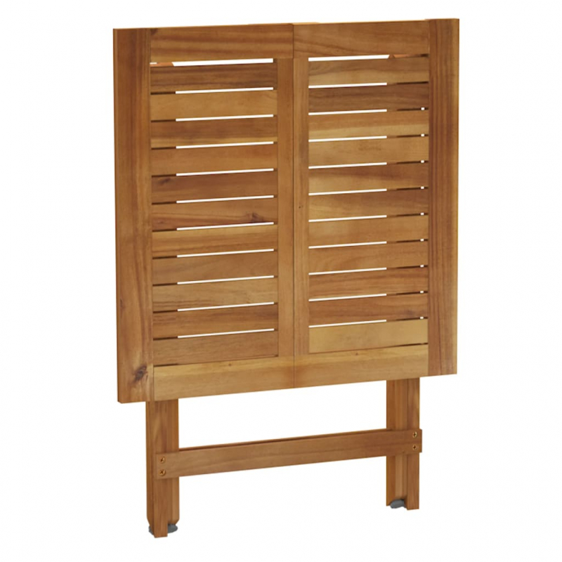 3-tlg. Bistro-Set Klappbar mit Kissen Massivholz Akazie