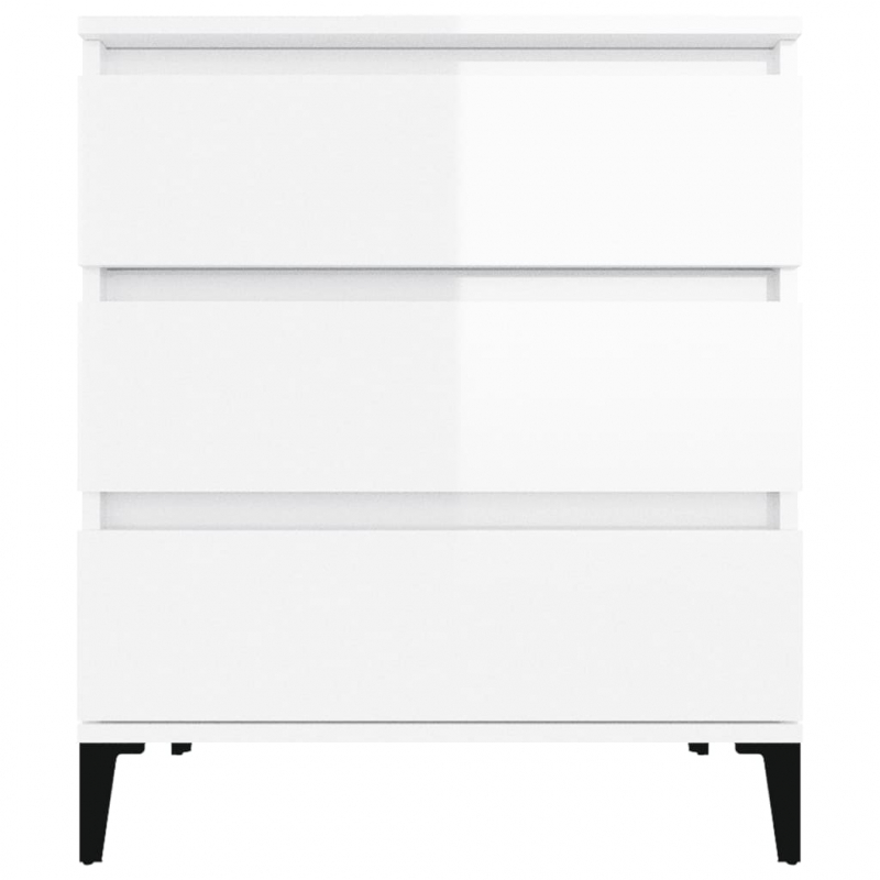 Sideboard Hochglanz-Weiß 60x35x70 cm Holzwerkstoff