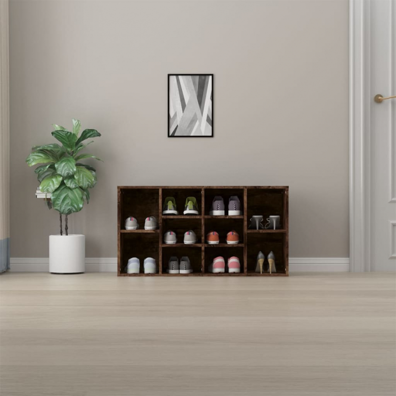 Schuhbank Räuchereiche 103x30x54,5 cm Holzwerkstoff