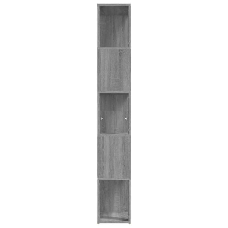 Bücherregal Grau Sonoma 45x24x160 cm Holzwerkstoff