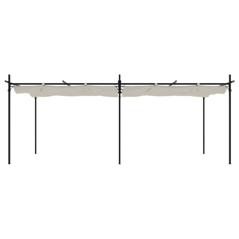 Pergola mit Schiebedach Creme 589x292x230 cm