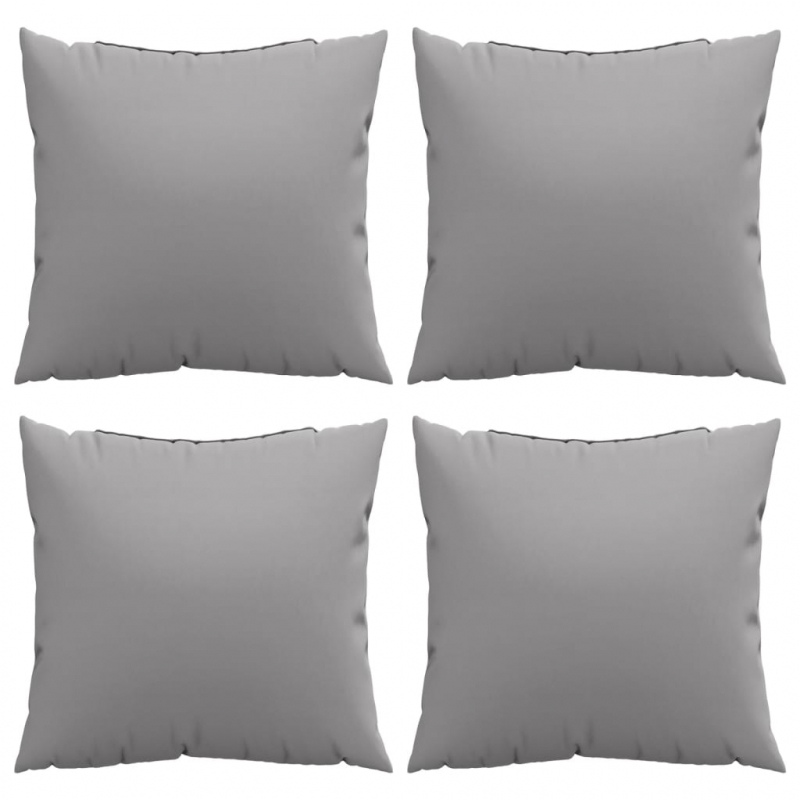 Sofakissen 4 Stk. Grau 40x40 cm Stoff