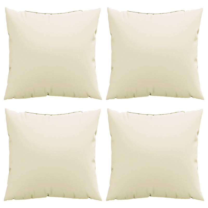 Sofakissen 4 Stk. Creme 40x40 cm Stoff