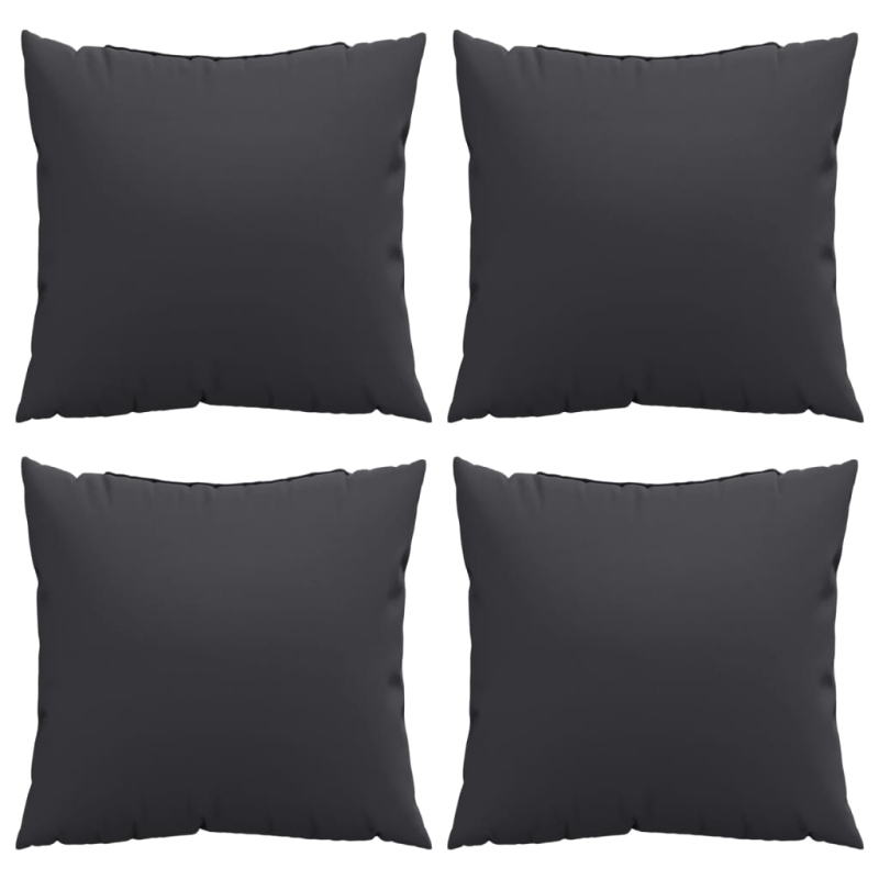 Sofakissen 4 Stk. Schwarz 50x50 cm Stoff