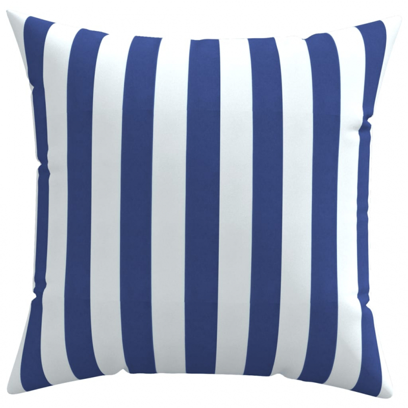 Zierkissen 4 Stk. Blau & Weiß Gestreift 50x50 cm Stoff