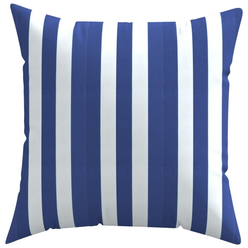 Zierkissen 4 Stk. Blau & Weiß Gestreift 50x50 cm Stoff