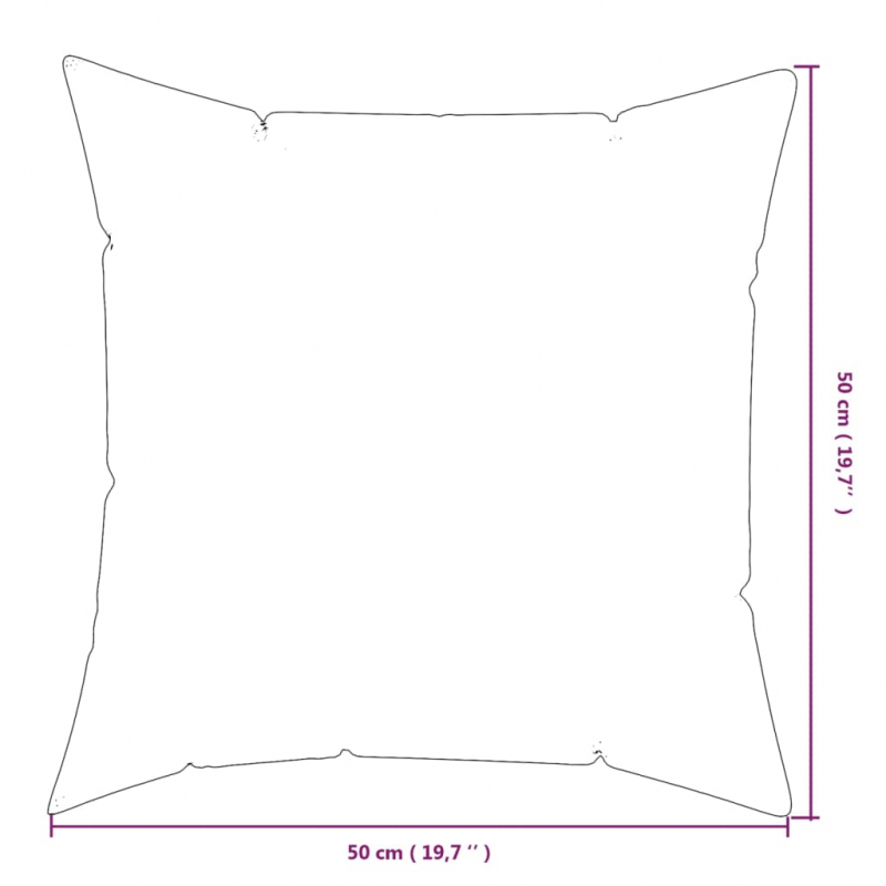 Zierkissen 4 Stk. Mehrfarbig 50x50 cm Stoff
