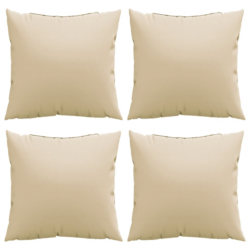 Sofakissen 4 Stk. Beige 60x60 cm Stoff