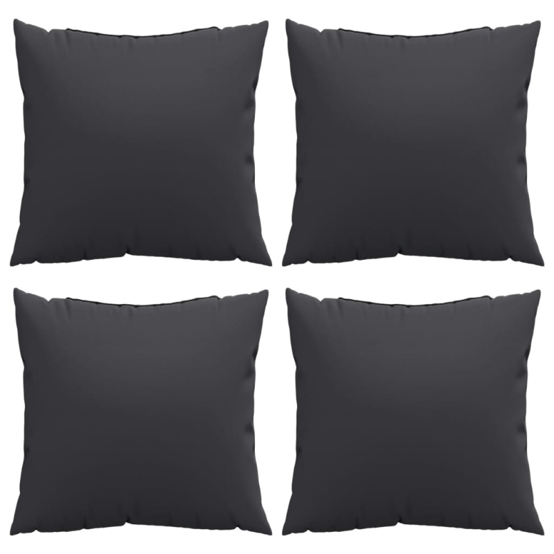 Sofakissen 4 Stk. Schwarz 60x60 cm Stoff