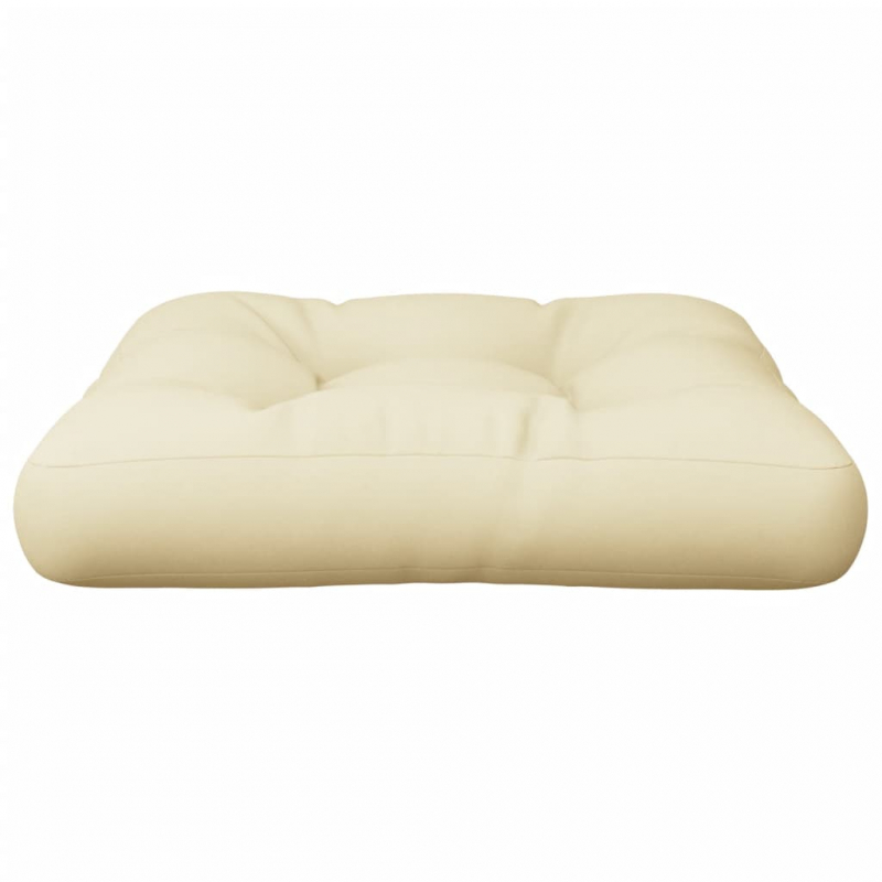 Palettenkissen Creme 50x50x12 cm Stoff