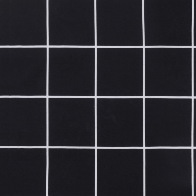 Palettenkissen Schwarz Karomuster 50x50x12 cm Stoff